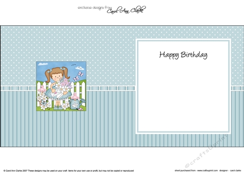 Girlz Liz has a bunch of Pretty Flowers square landscape insert