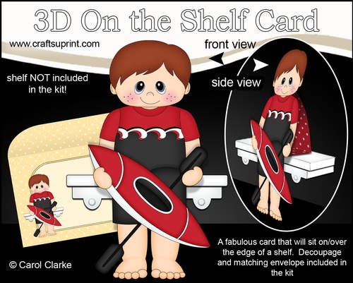 3D On the Shelf Card Kit - Little Canoeist Ashley