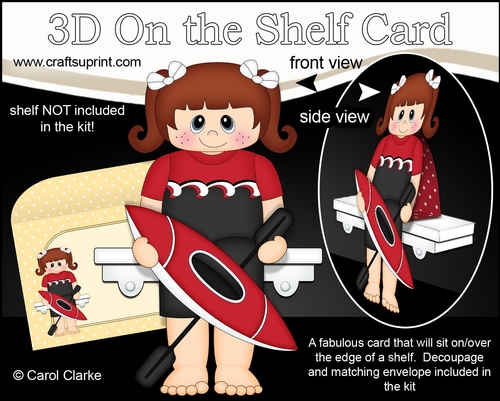 3D On the Shelf Card Kit - Little Canoeist Kristie