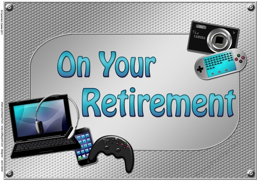 A4 RETIREMENT Gadgets n Gizmos Card Topper