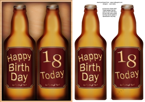 A5 HAPPY BIRTHDAY 18 TODAY Beer Gift Set 3D decoupage