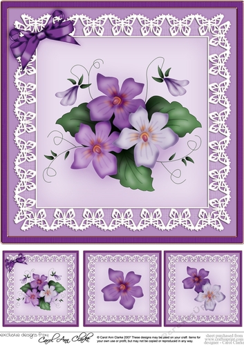 Pretty Viola 8 x 8 Quick Card Topper
