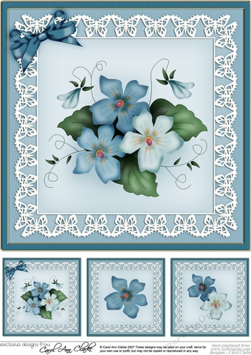 Pretty Viola 8 x 8 Quick Card Topper