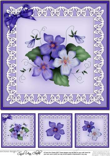 Pretty Viola 8 x 8 Quick Card Topper