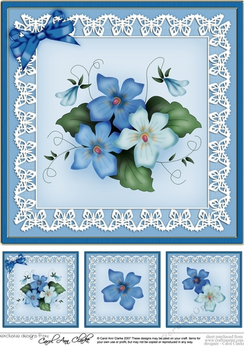 Pretty Viola 8 x 8 Quick Card Topper