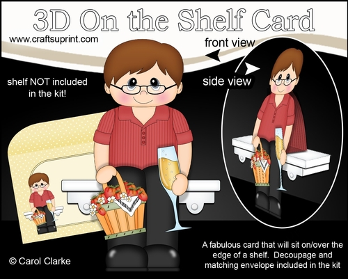3D On the Shelf Card Kit - Strawberry & Bubbly Teen Jerrod