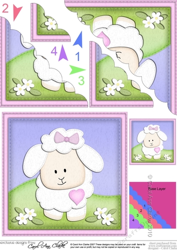 Little Lamb Scalloped Corner Stacker