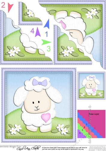 Little Lamb Scalloped Corner Stacker