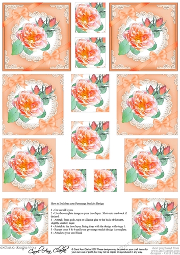 Rose and Lace Pyramage sheet