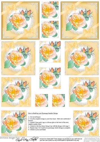 Rose and Lace Pyramage sheet