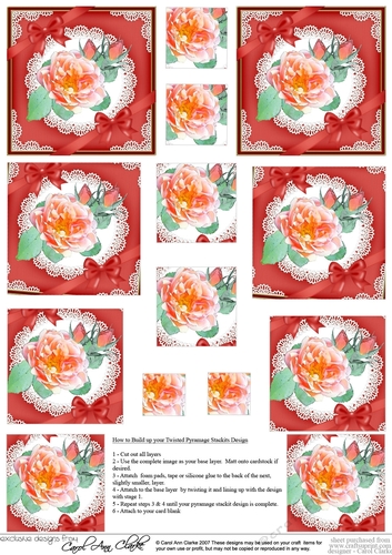 Rose and Lace Twisted Pyramage sheet