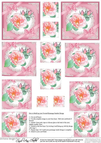 Rose and Lace Twisted Pyramage sheet
