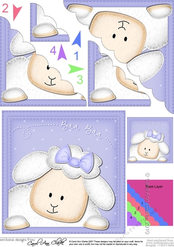 Little Lamb Scalloped Corner Stacker