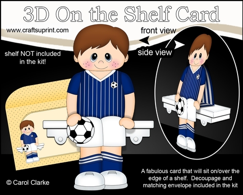 3D On the Shelf Card Kit - Little Footballer Benny