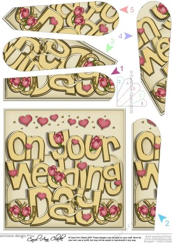 Wedding Day Fan Pyramage Topper