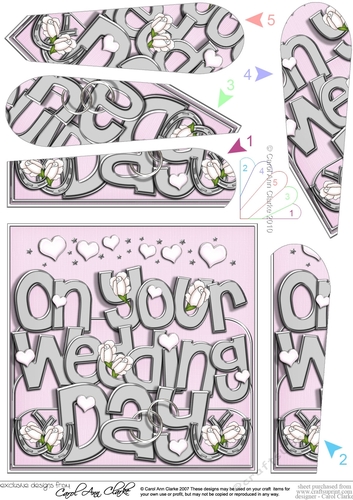 Wedding Day Fan Pyramage Topper