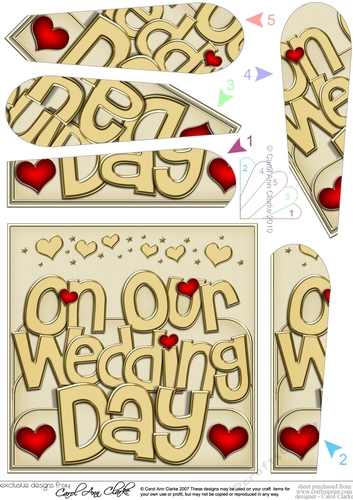 Our Wedding Day Fan Pyramage Topper