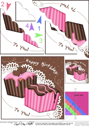 Fondant Fancies Birthday Cakes Scalloped Corner Stacker
