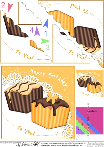 Fondant Fancies Birthday Cakes Scalloped Corner Stacker