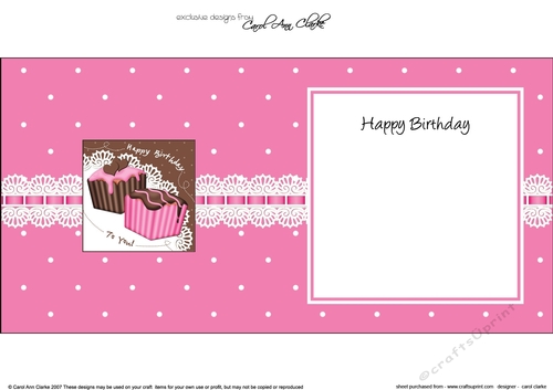 Fondant Fancies Birthday Cakes square landscape insert