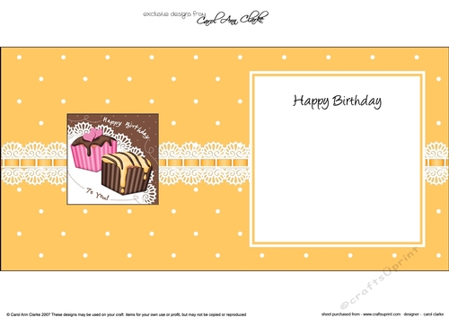 Fondant Fancies Birthday Cakes square landscape insert