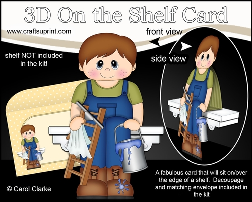 3D On the Shelf Card Kit - Little Squeeky Clean Window Cleaner Glean