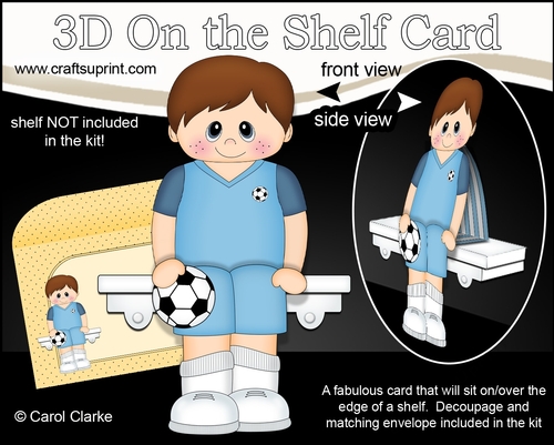 3D On the Shelf Card Kit - Little Footballer Jai