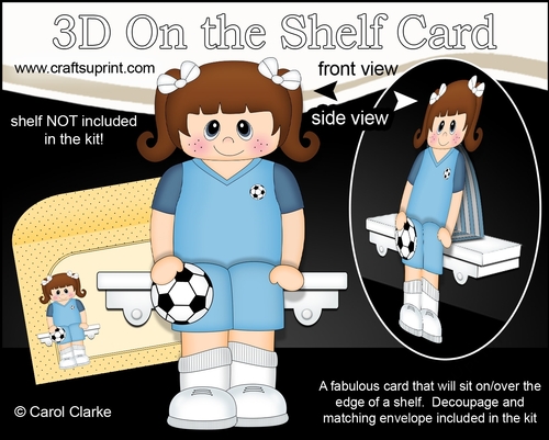 3D On the Shelf Card Kit - Little Footballer Annis