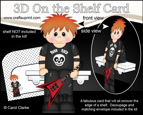 3D On the Shelf Card Kit - Punk Rocker Kaimen