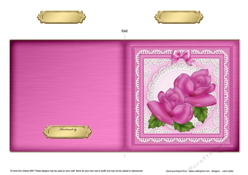 Just Roses Quick Cut and Fold Card  