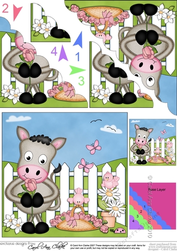 GiGi Horse has a Pretty Rose Scalloped Corner Stacker