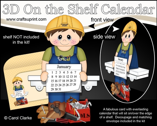 3D On the Shelf Everlasting Calendar Kit - DIY Handyman Doyle