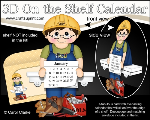 3D On the Shelf Everlasting Calendar Kit - DIY Handyman Chas