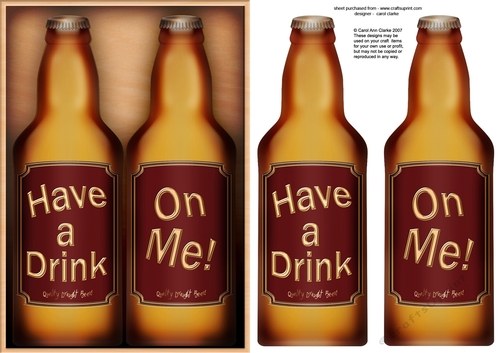 A5 HAVE A DRINK ON ME Beer Gift Set 3D decoupage