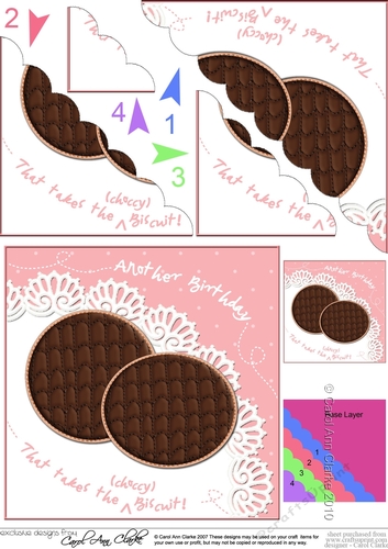 Fun Birthday Chocolate Digestive Biscuits Scalloped Corner Stacker