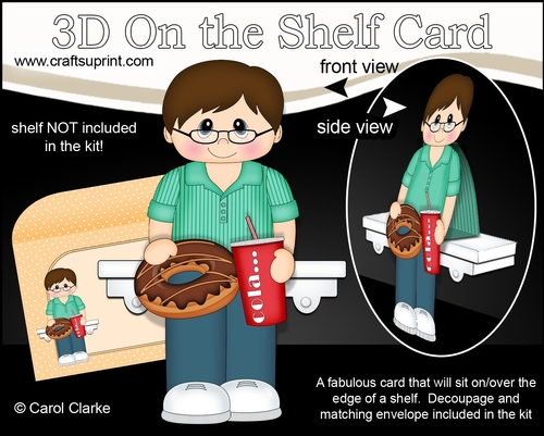 3D On the Shelf Card Kit - Mikel has a Donut & Cola