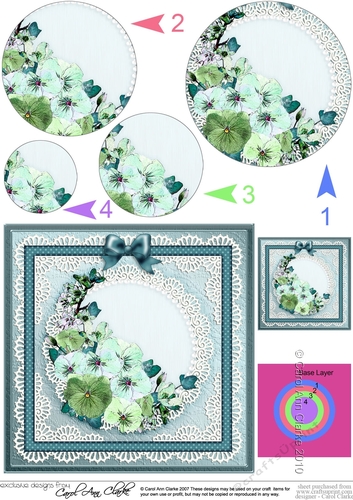 Spring Flowers Quick Card with Circle Pyramage