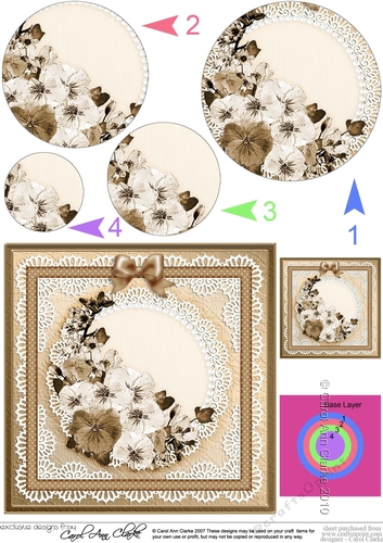 Spring Flowers Quick Card with Circle Pyramage