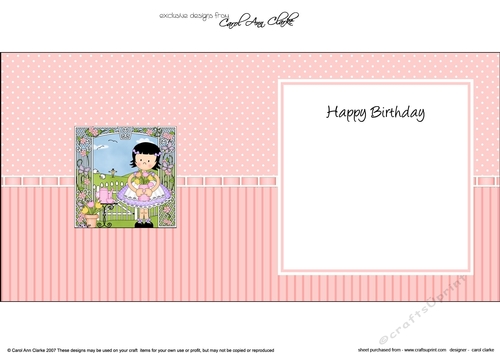 Cute Girlz Suzi has afternoon Tea square landscape insert