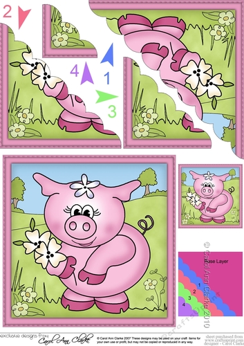 Little Princess Piggywig Scalloped Corner Stacker