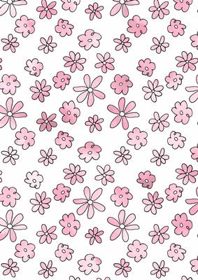 Pretty Watercolour Wash Flowers Backing Paper