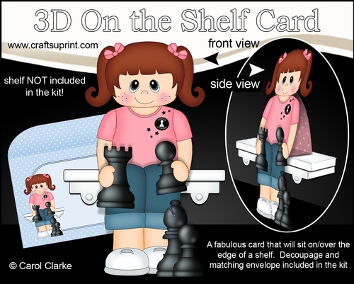3D On the Shelf Card Kit - Little Girl Eliana is a Chess Champion