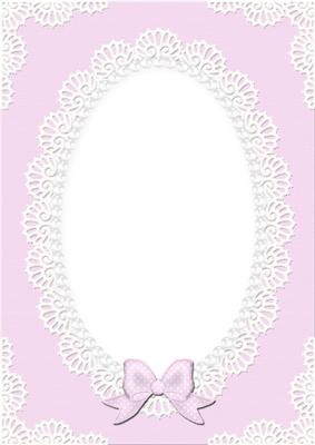 A4 Pearls and Lace Card Front