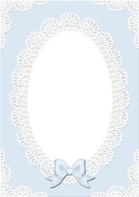 A4 Pearls and Lace Card Front