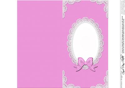 Dl Pearls and Lace Card Front or Insert