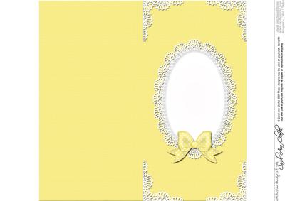 Dl Pearls and Lace Card Front or Insert