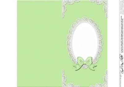 Dl Pearls and Lace Card Front or Insert
