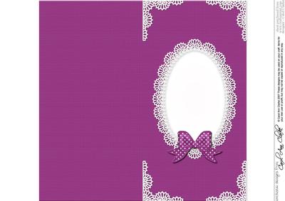 Dl Pearls and Lace Card Front or Insert