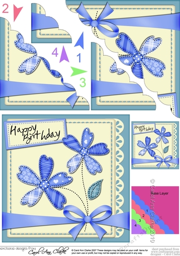Birthday Patchwork Flowers & Lace Scalloped Corner Stacker
