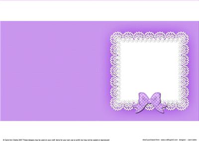 Square Pearls and Lace Card Front or Insert